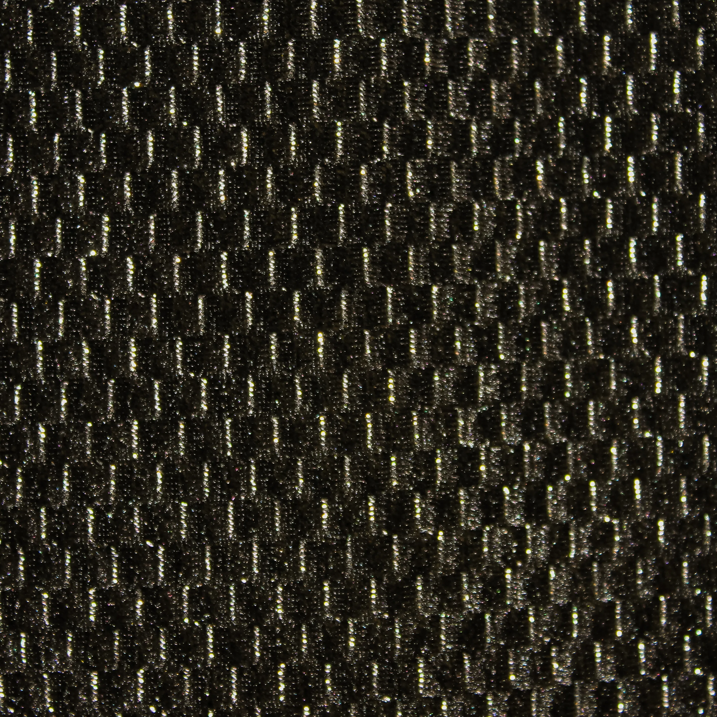 Stretch fluweel zwart met glinstering - Knipmode